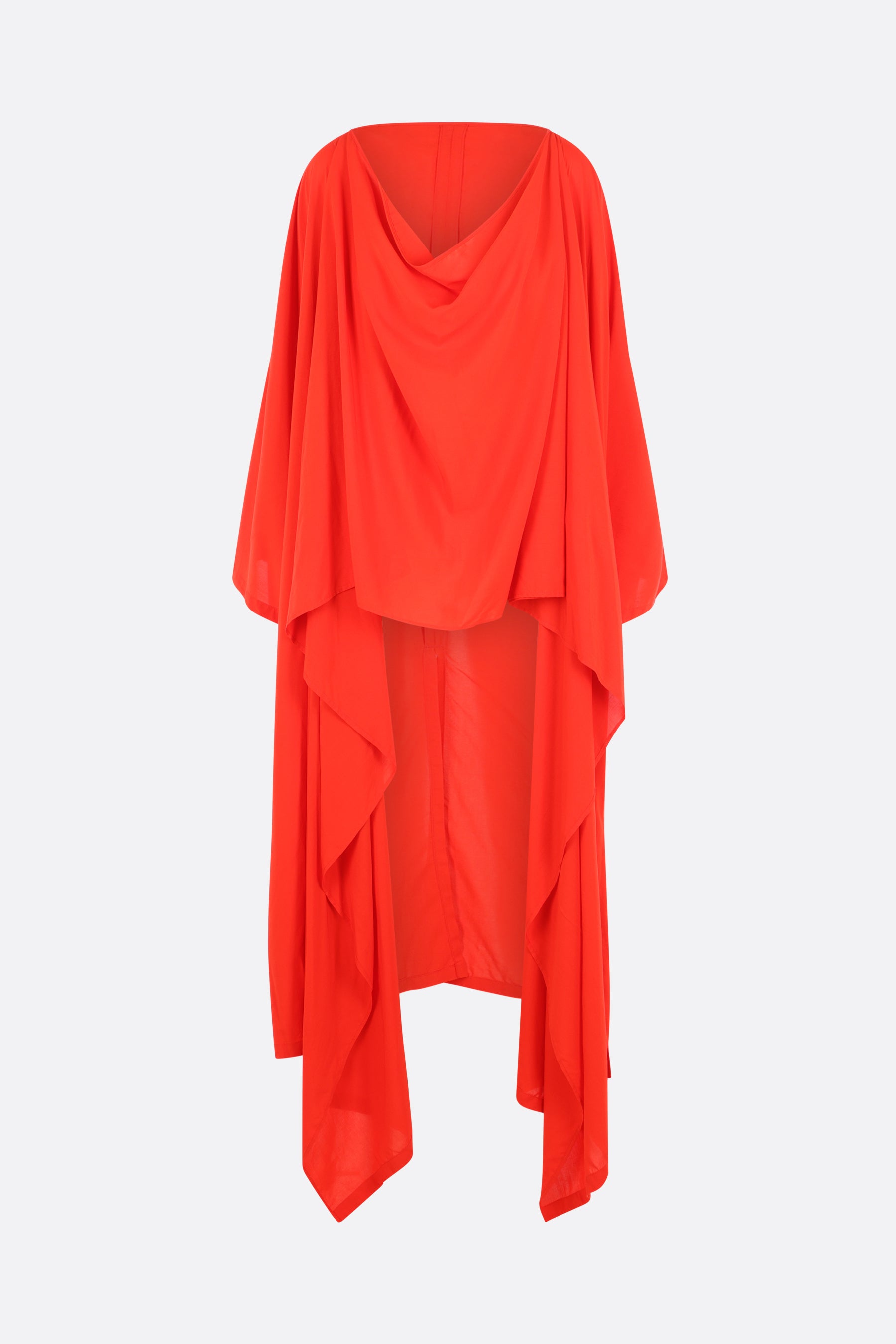 asymmetrical cape in rayon