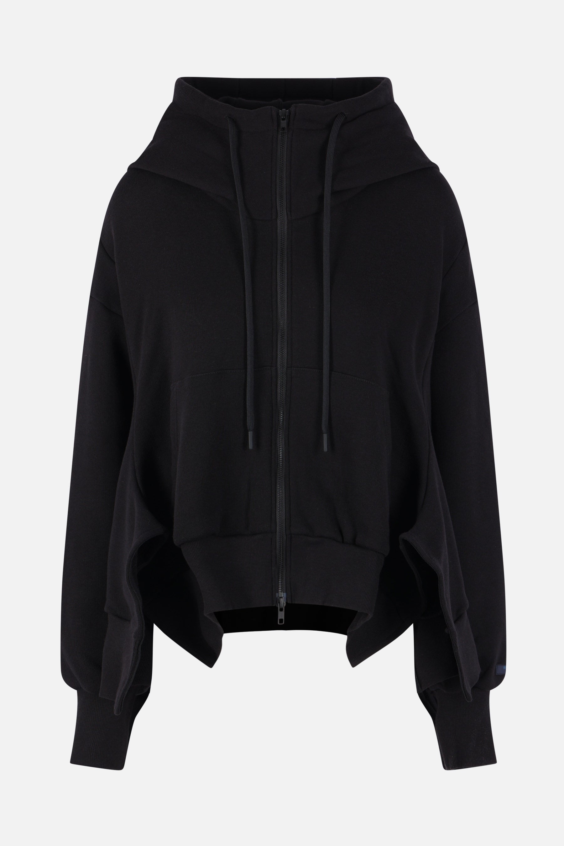 jersey deconstructed hoodie