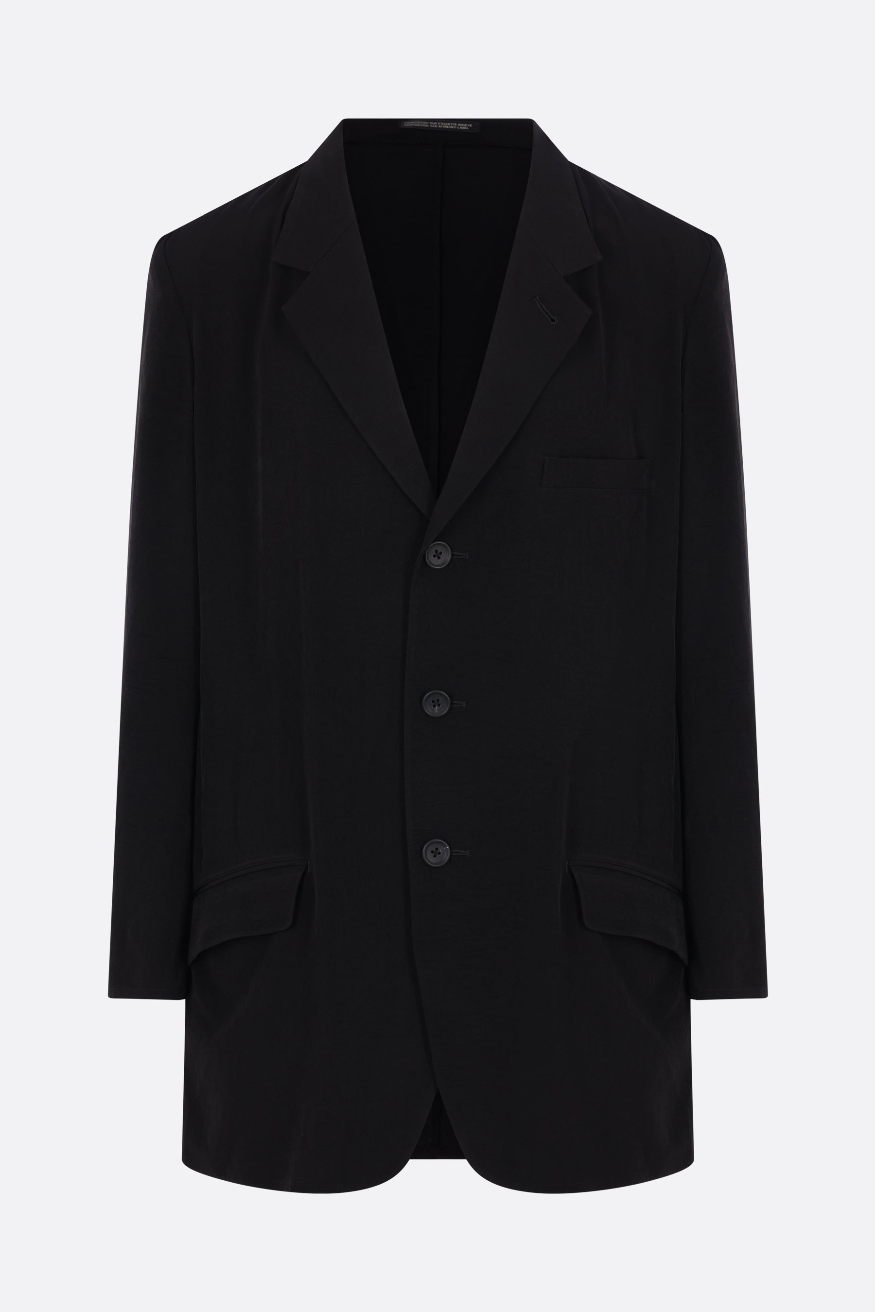 giacca monopetto in crepe
