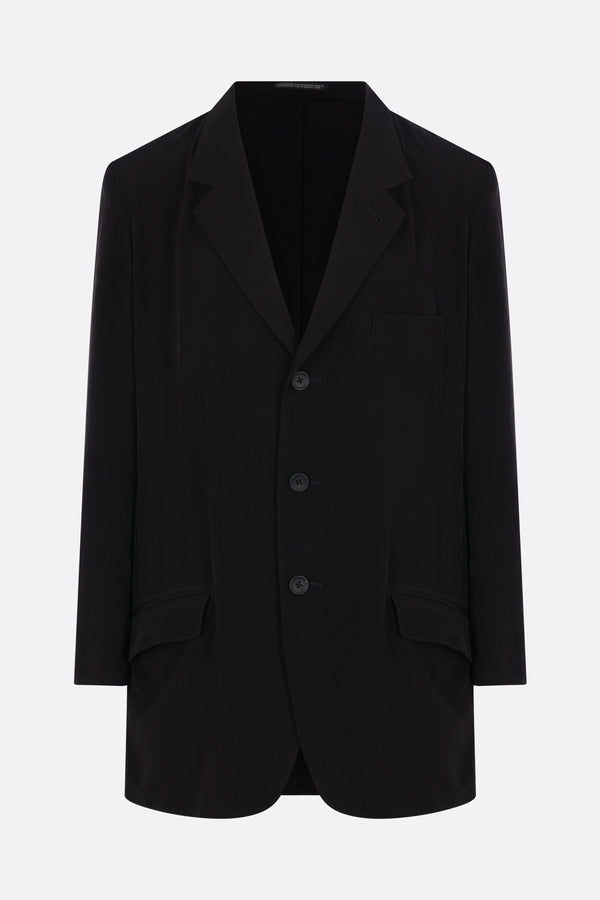 single-breasted jacket in crepe