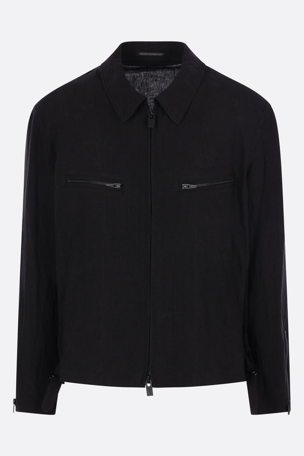 full-zip jacket in linen
