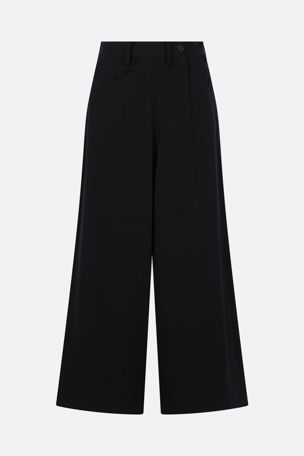 baggy-fit asymmetic trousers in wool