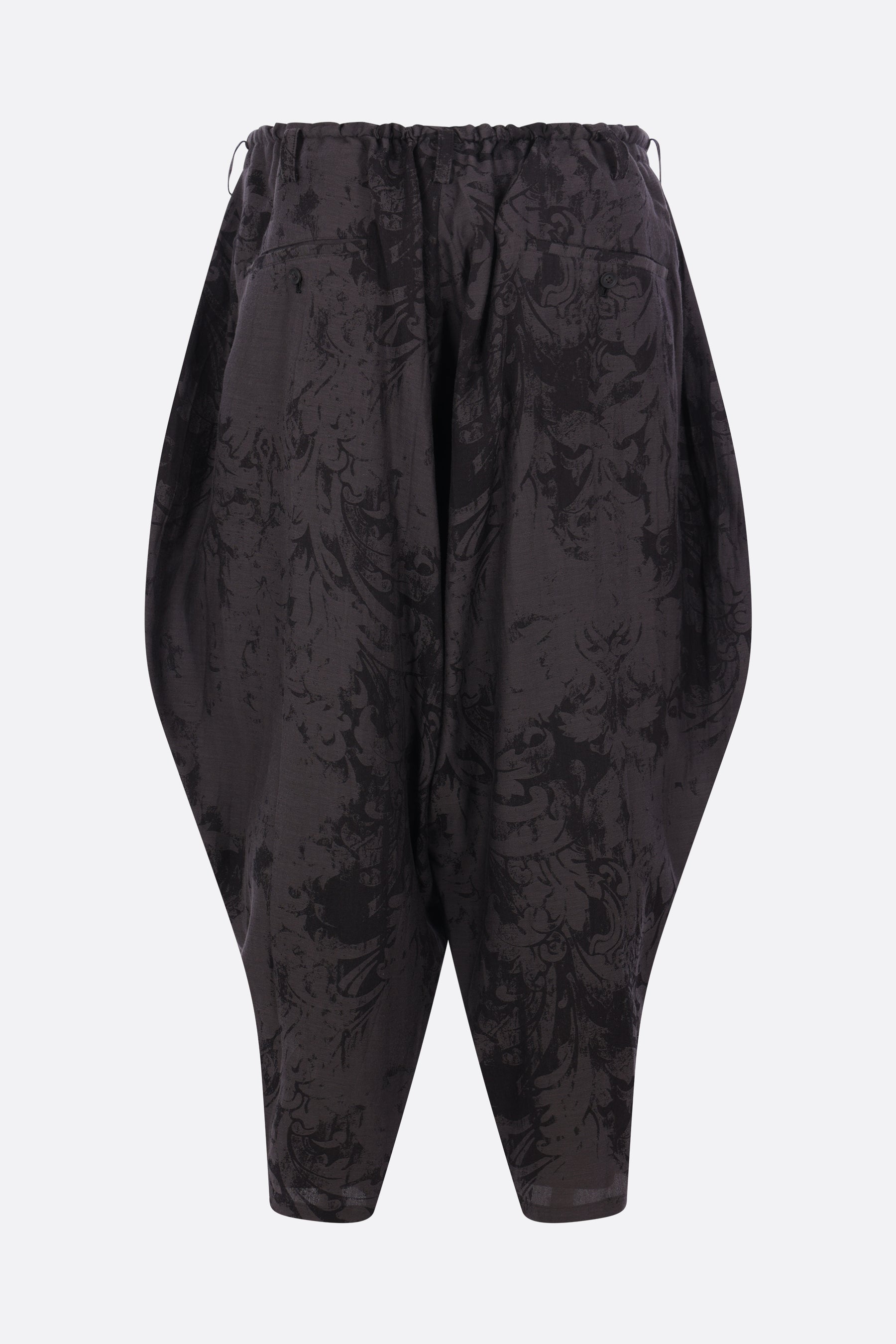 pantalone oversize in jacquard di cotone
