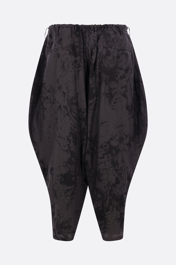 oversized trousers in cotton jacquard
