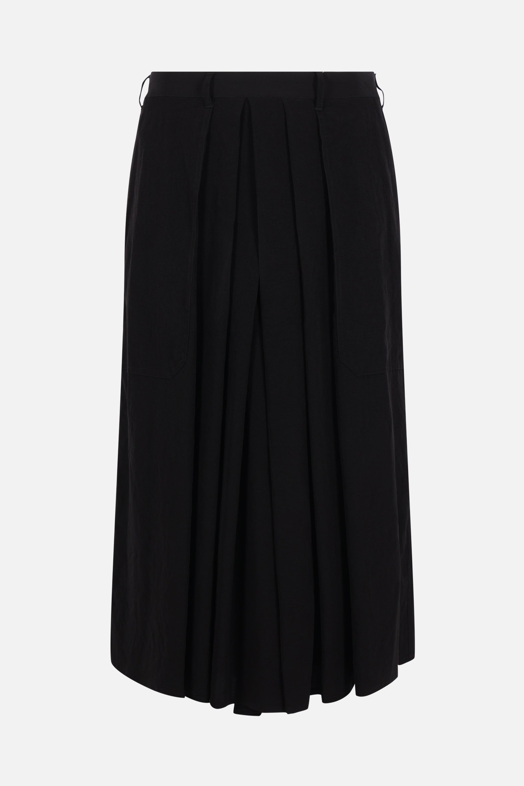 Hakama cropped trousers in crepe de chine