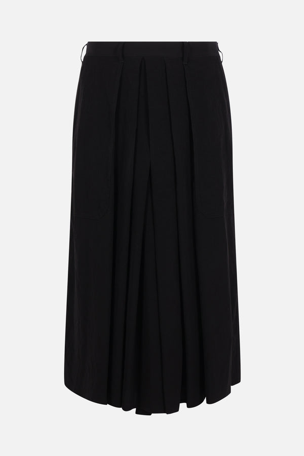 Hakama cropped trousers in crepe de chine