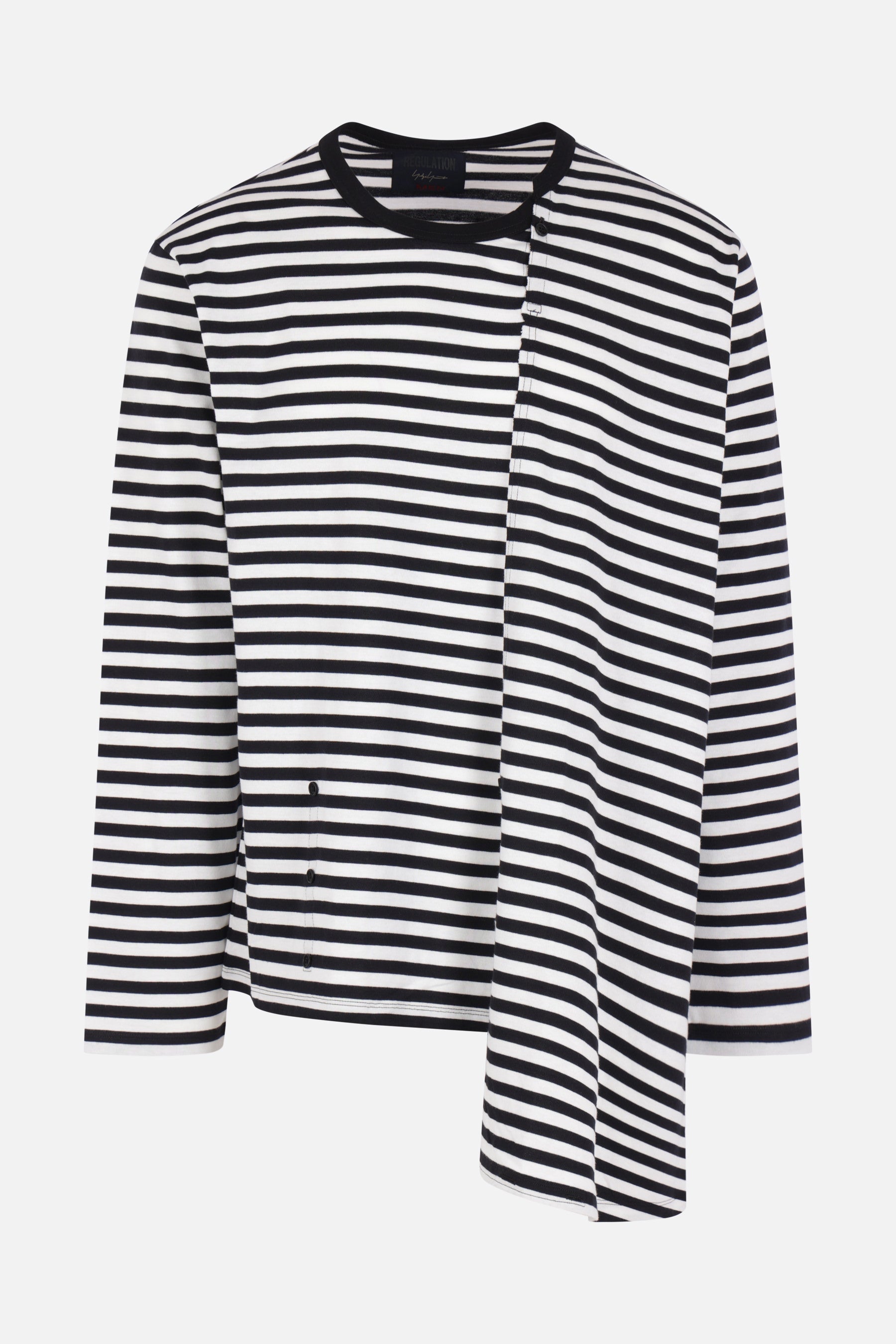 long-sleeve t-shirt in striped cotton