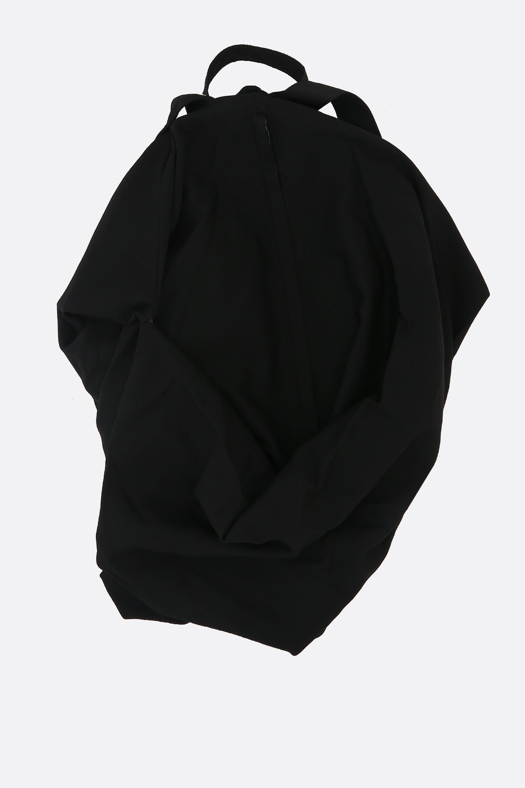 draped backpack in wool