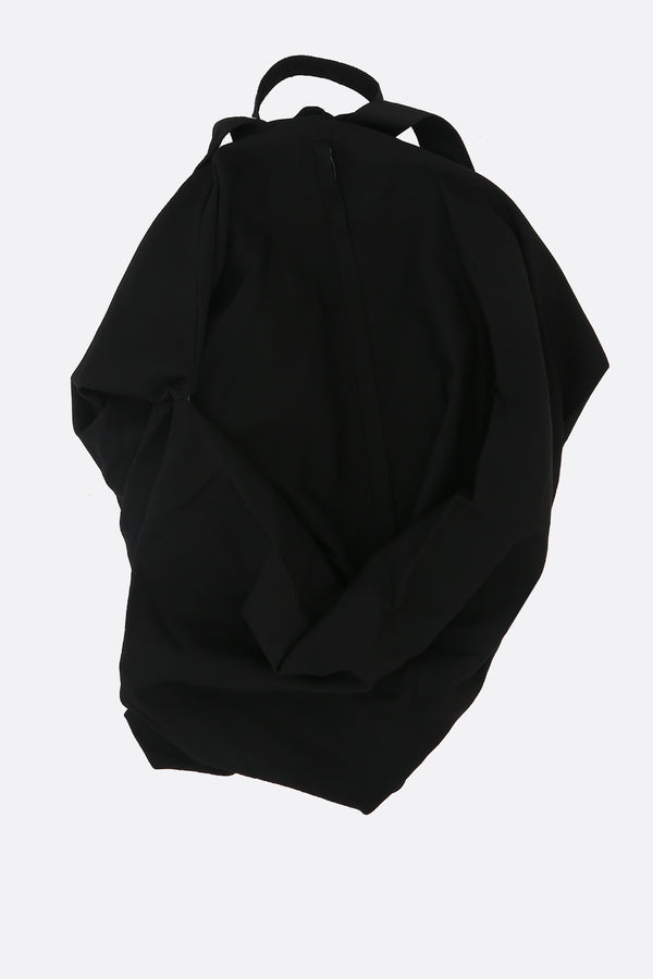 draped backpack in wool
