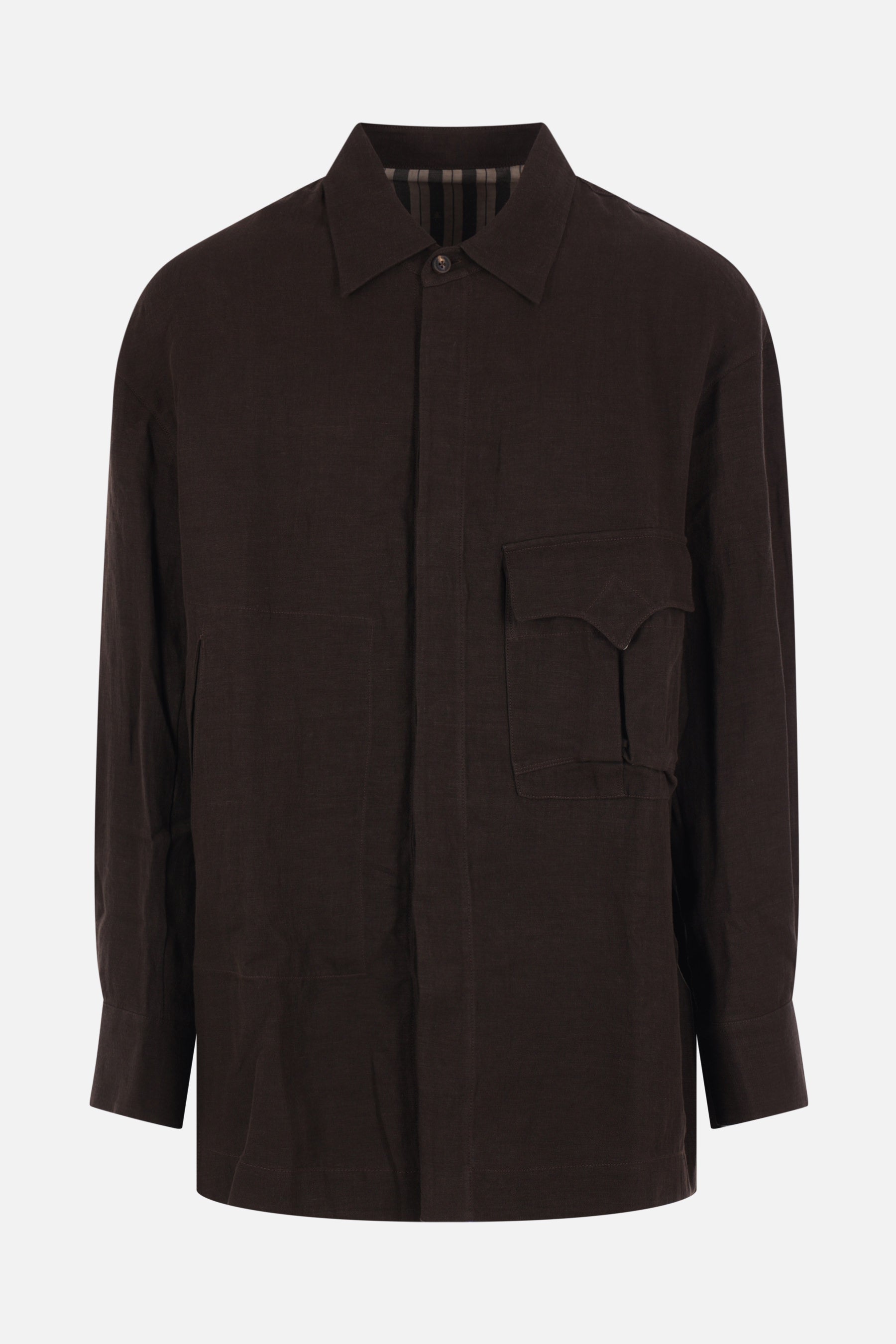 camicia oversize in lino