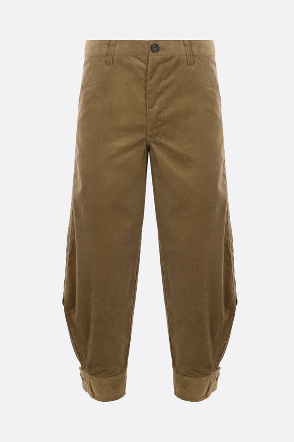 corduroy cropped trousers