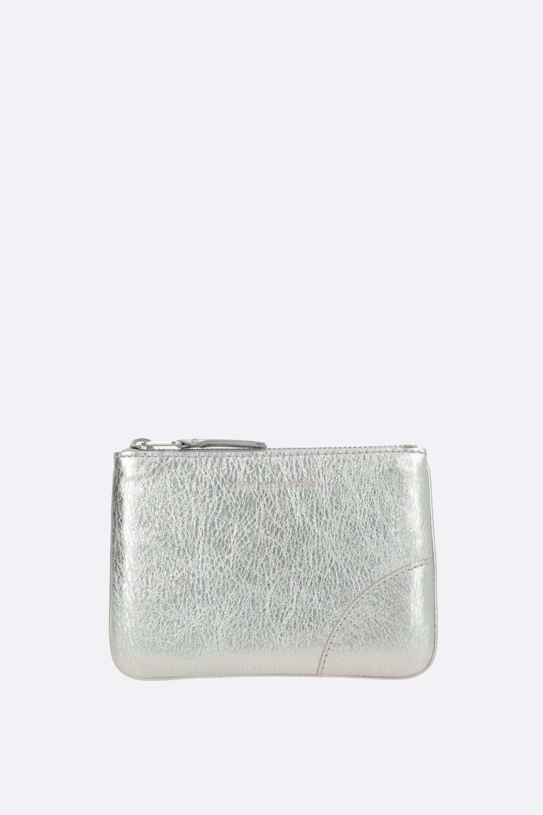 busta small in pelle laminata - Silver Line