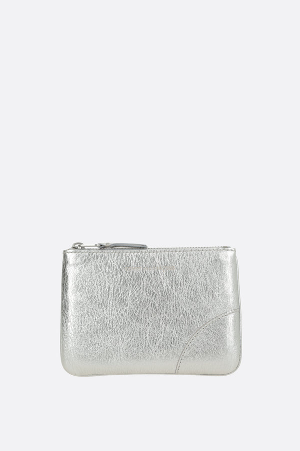 small pouch in laminated leather - Silver Line
