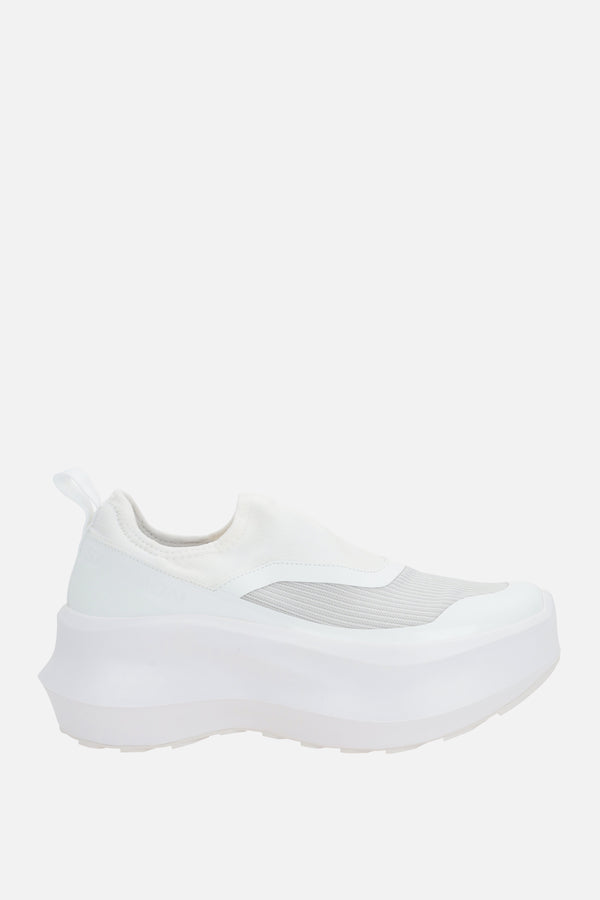 CDG mesh and rubber platform sneakers