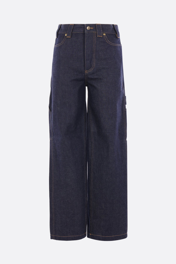 straight-leg jeans in denim