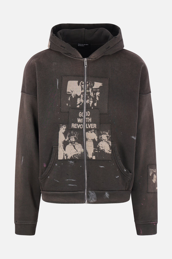 God With Revolver full-zip hoodie in jersey