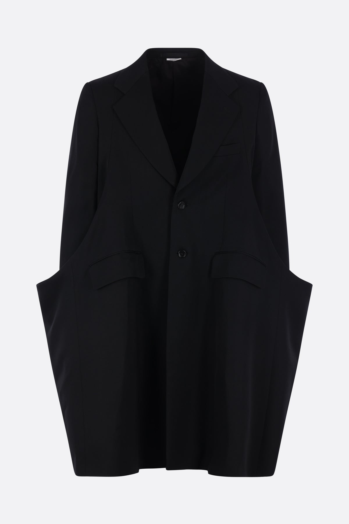 single-breasted coat in wool