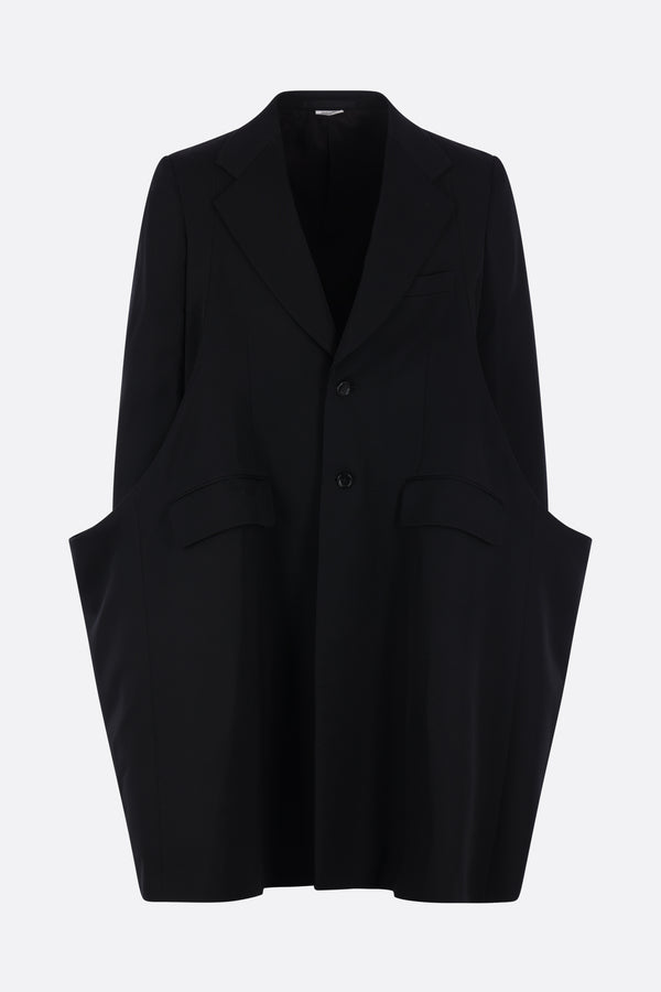 single-breasted coat in wool