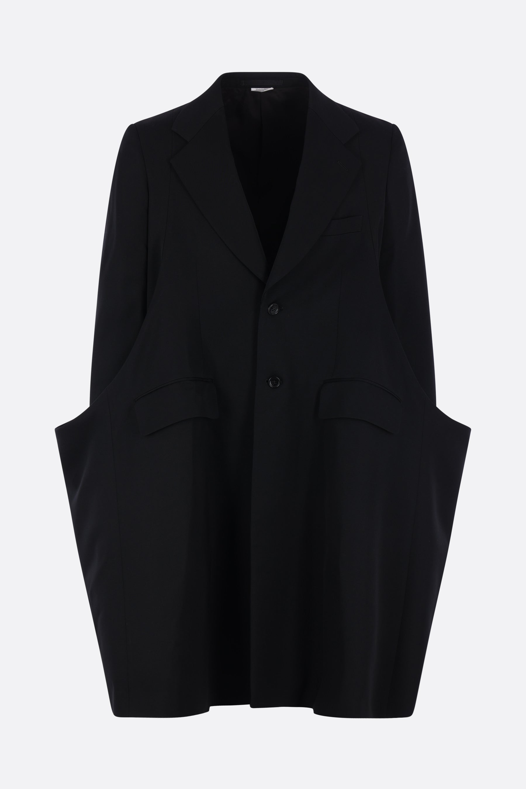 single-breasted coat in wool