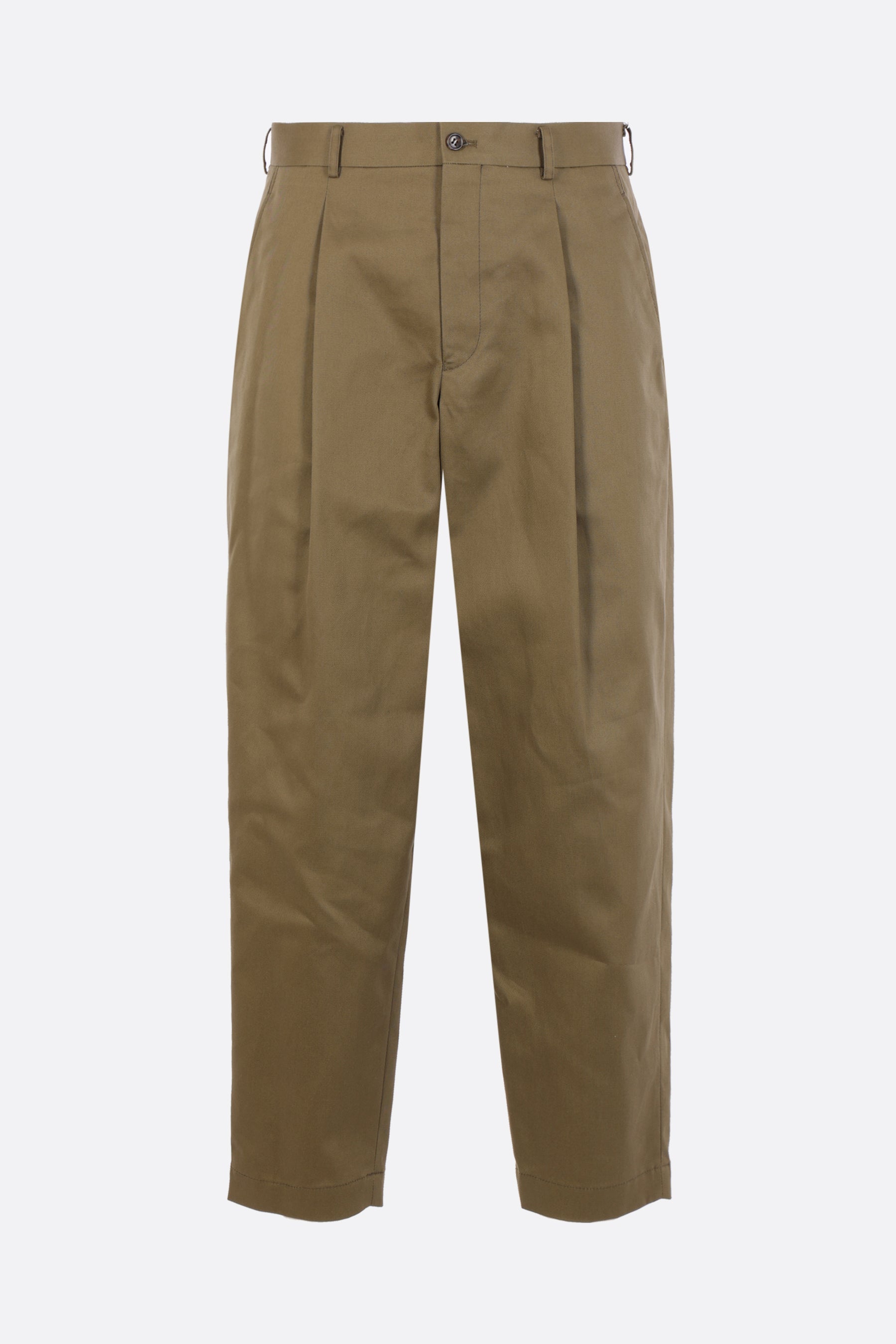 gabardine baggy trousers