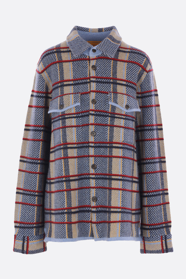 Plaid Work cardigan in cashmere