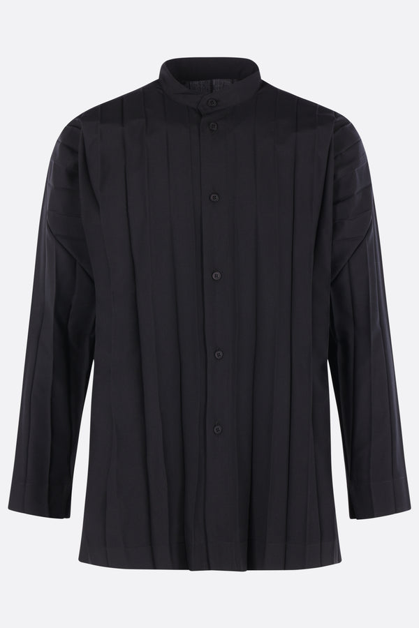 Edge shirt in pleated fabric