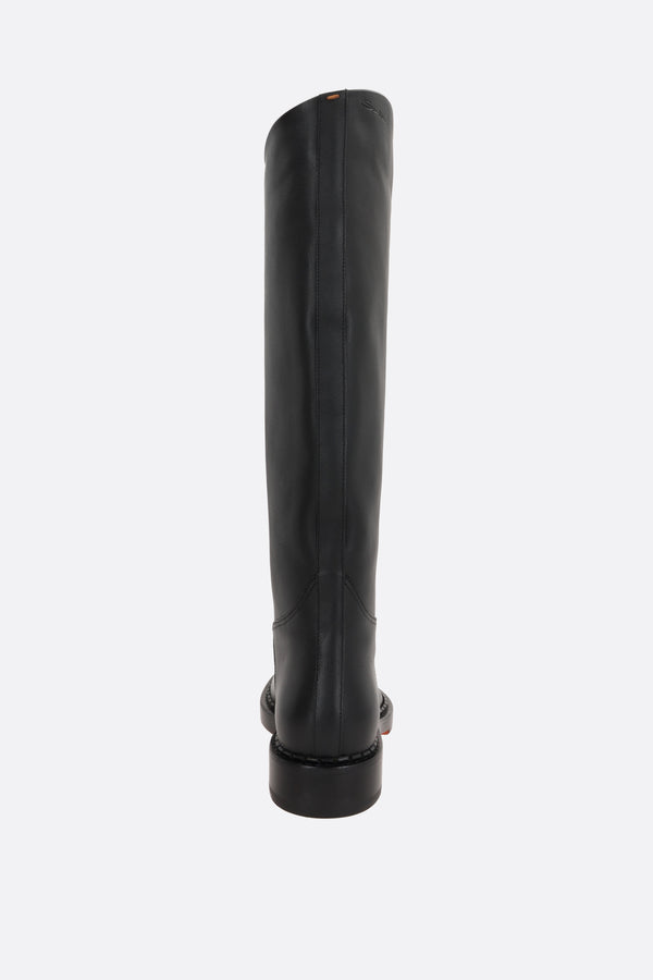 smooth leather boots