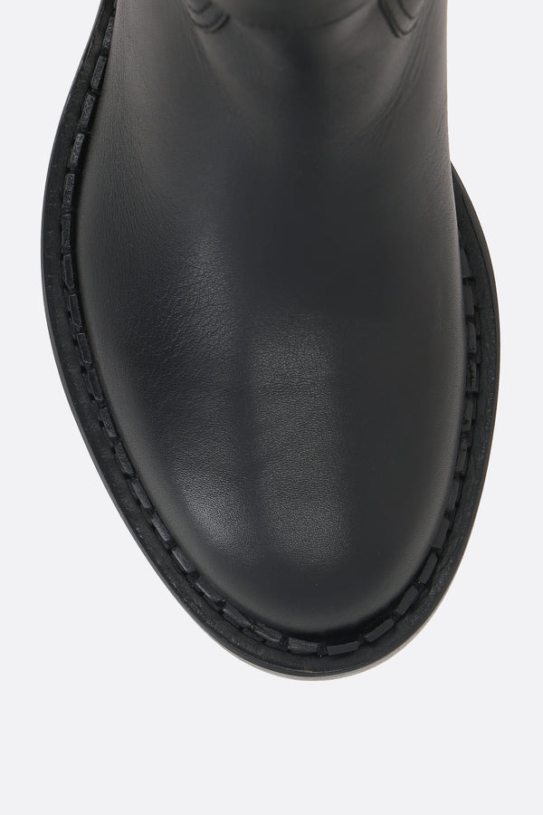 smooth leather boots