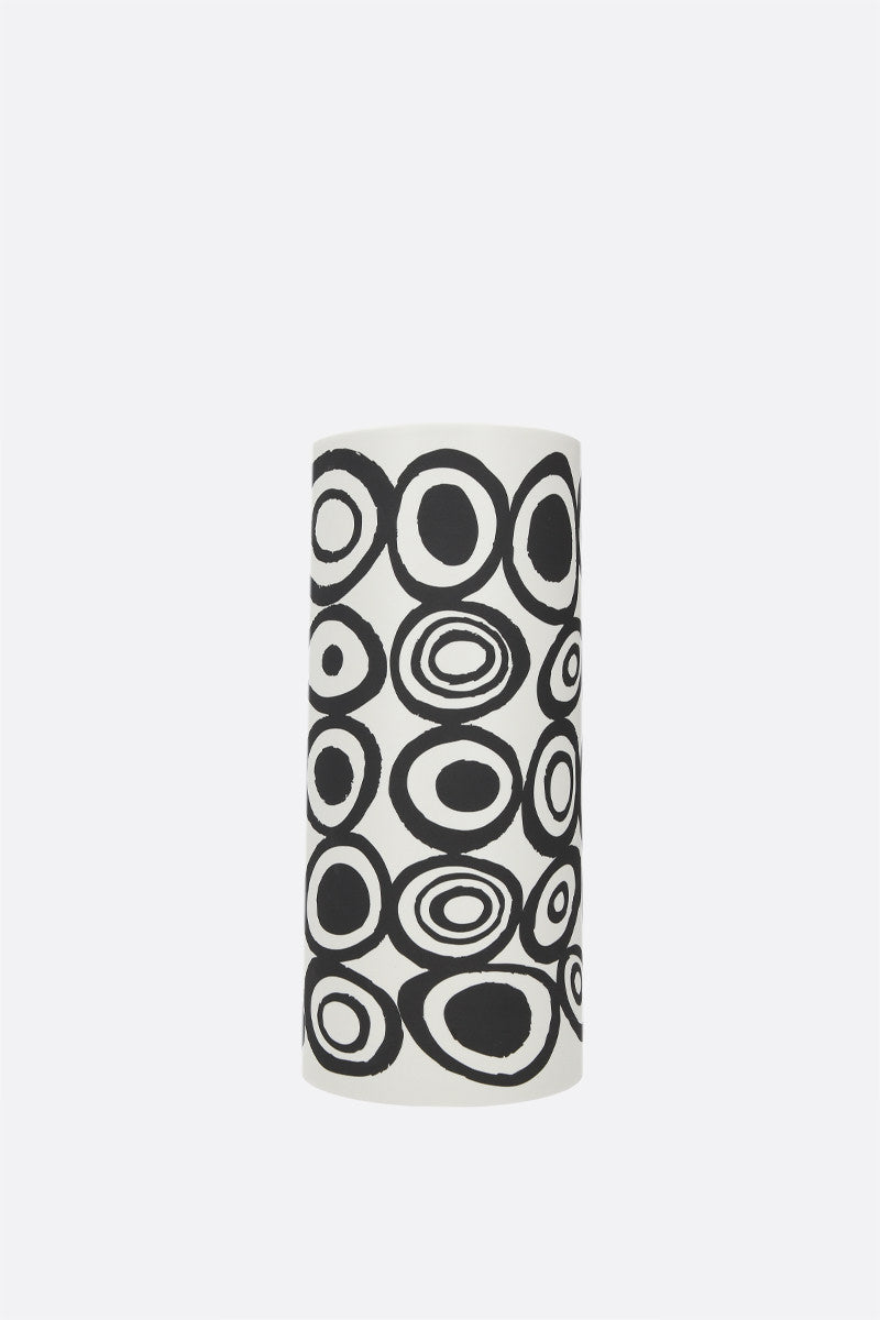 coated ceramic cylindrical vase