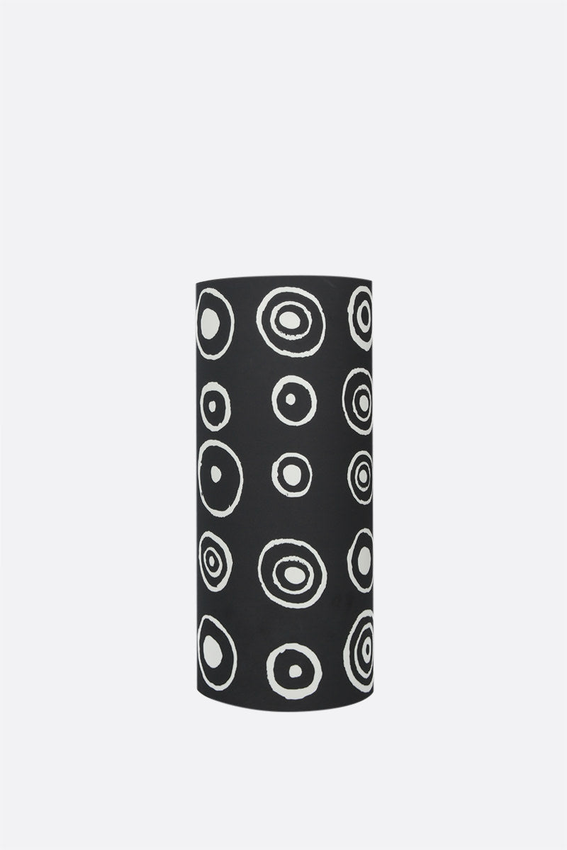 coated ceramic cylindrical vase