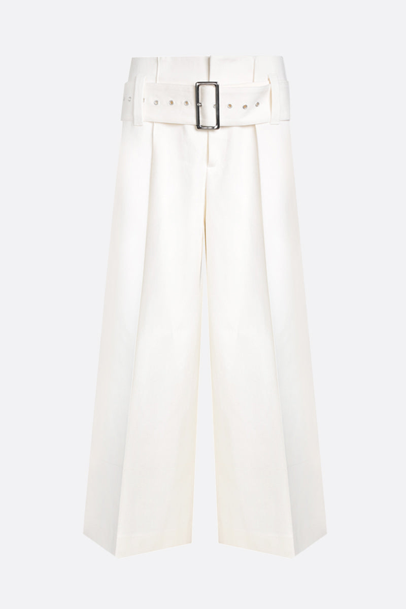 drill wide-leg pants