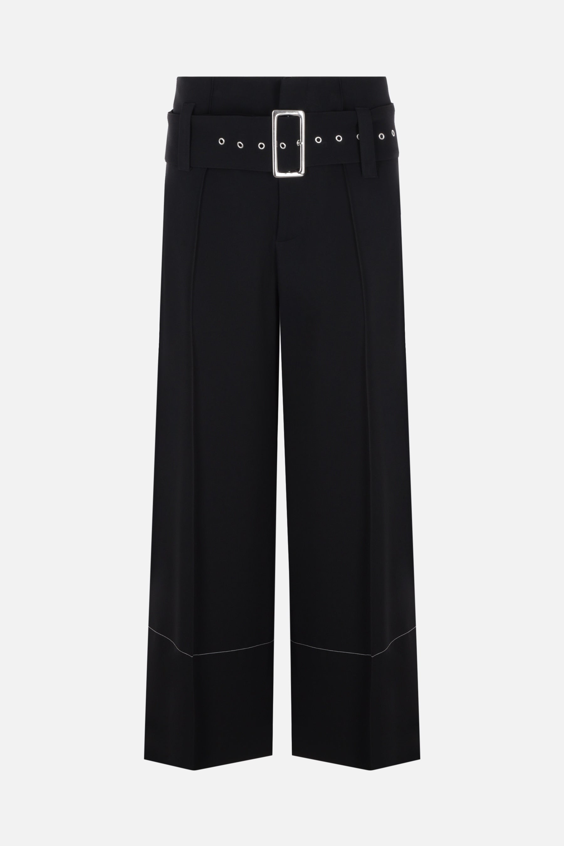 jersey wide-leg cropped pants