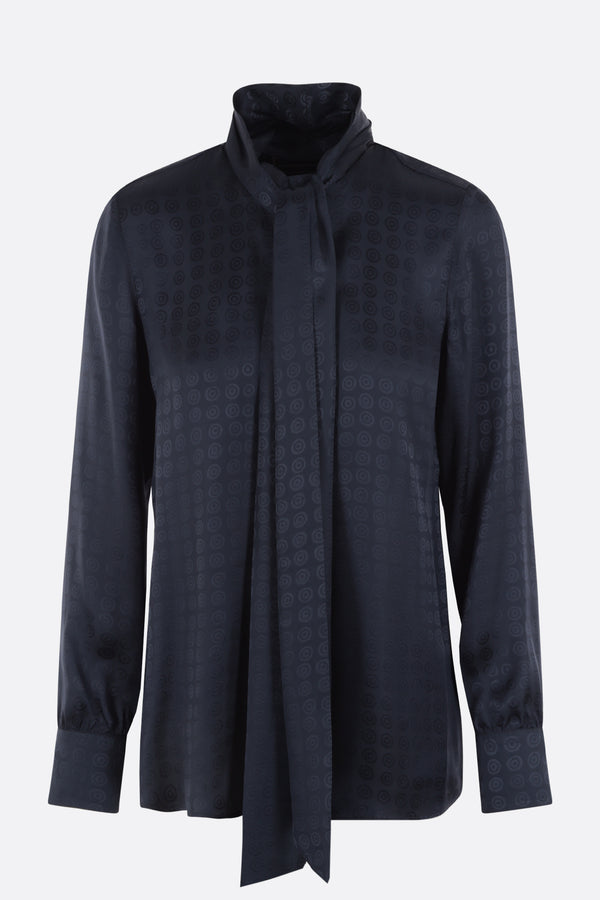 viscose shirt with lavallière