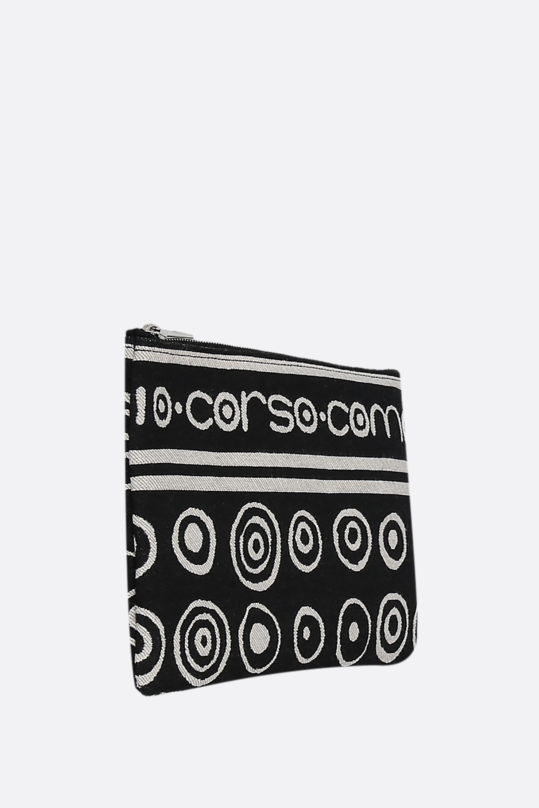 signature circles canvas pouch