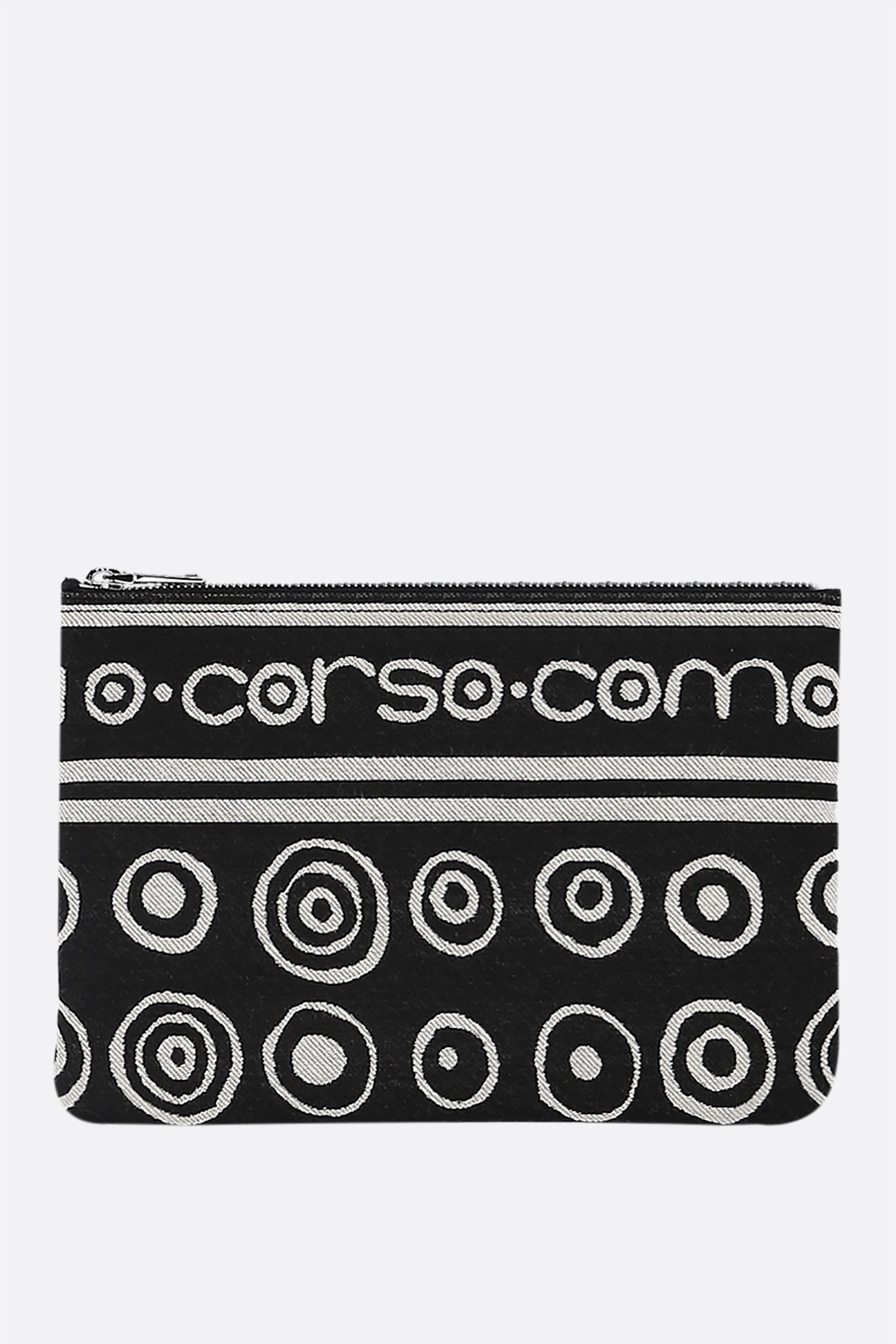 signature circles canvas pouch