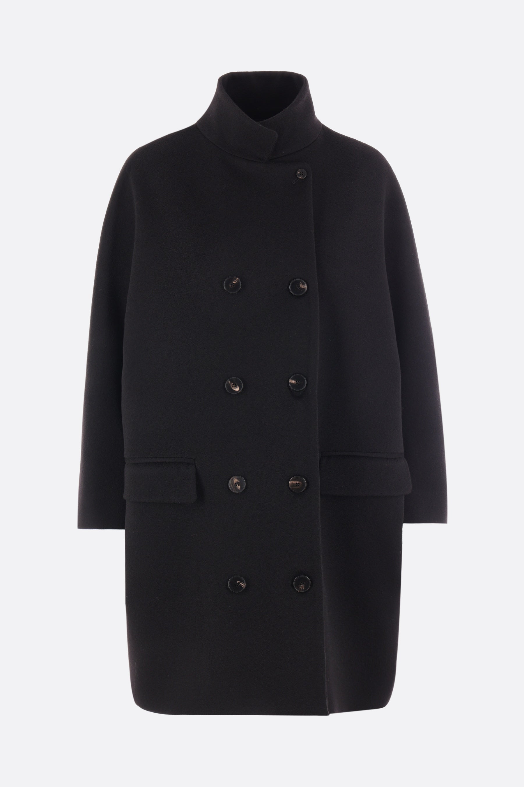 double-breasted wool cloth coat