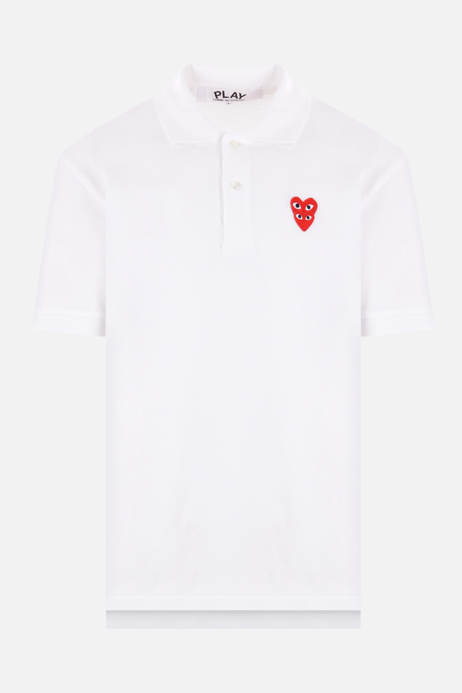 piquet polo shirt with Double Heart logo patch