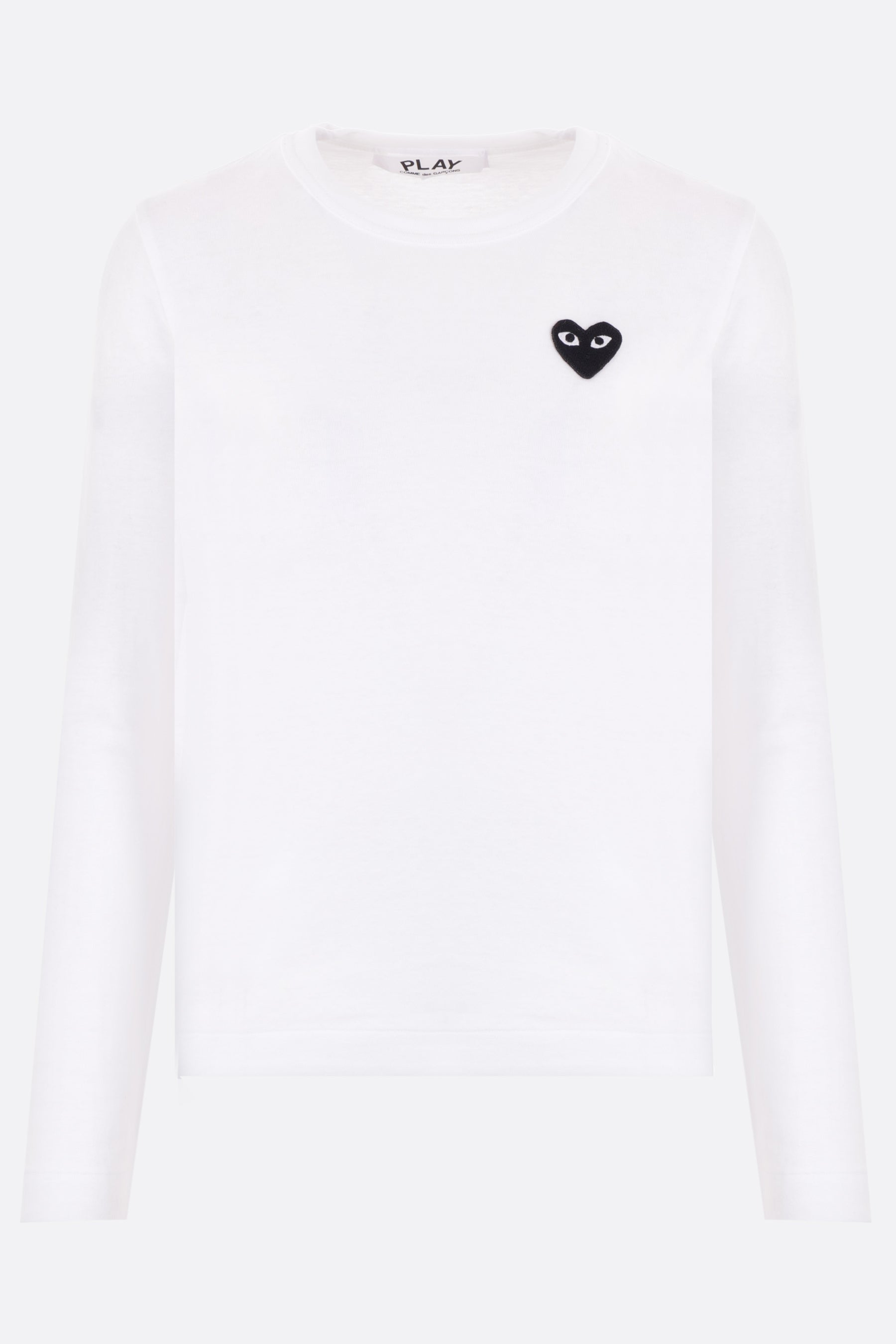 t-shirt a maniche lunghe in cotone patch logo Heart