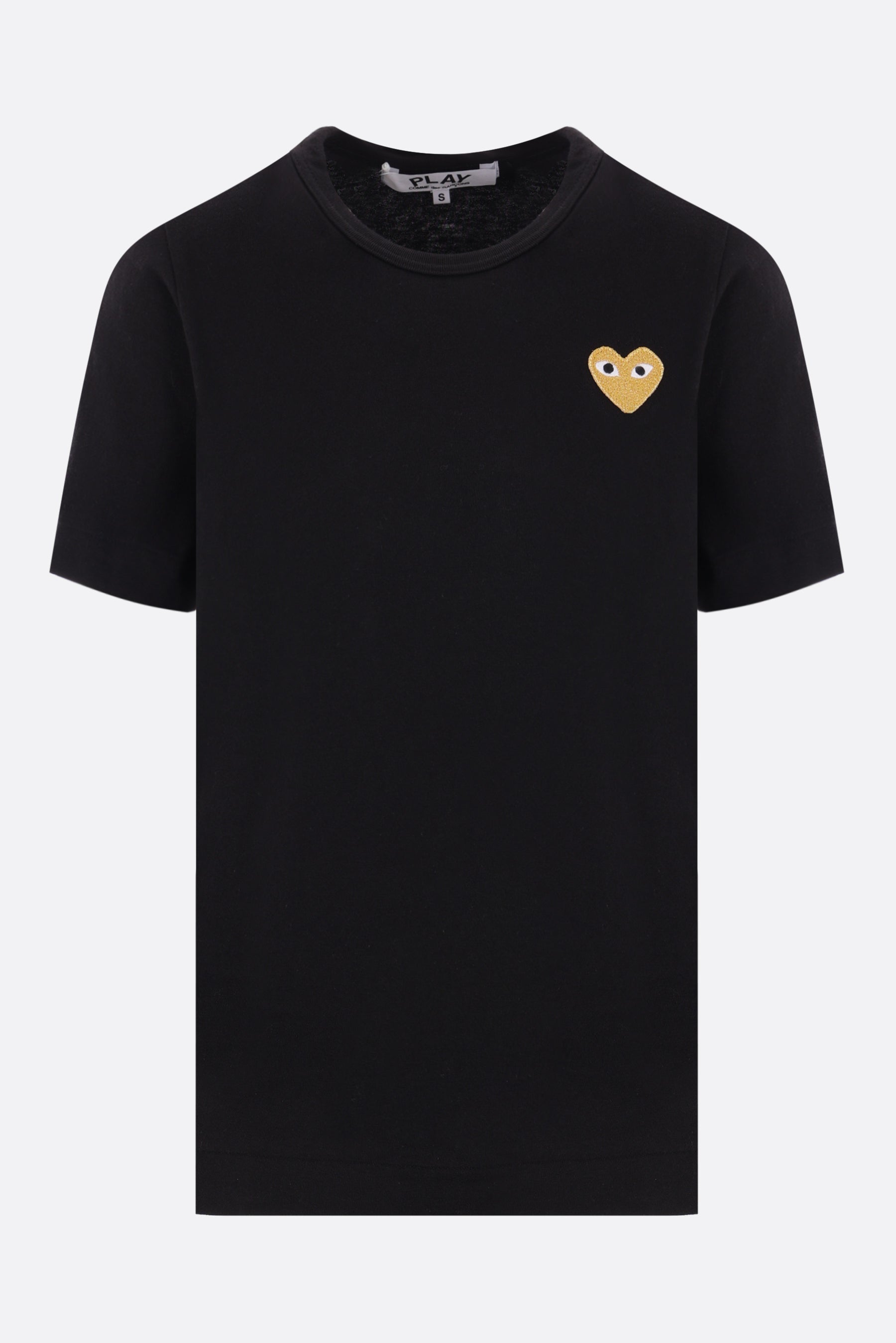 cotton t-shirt with lamé Heart logo patch