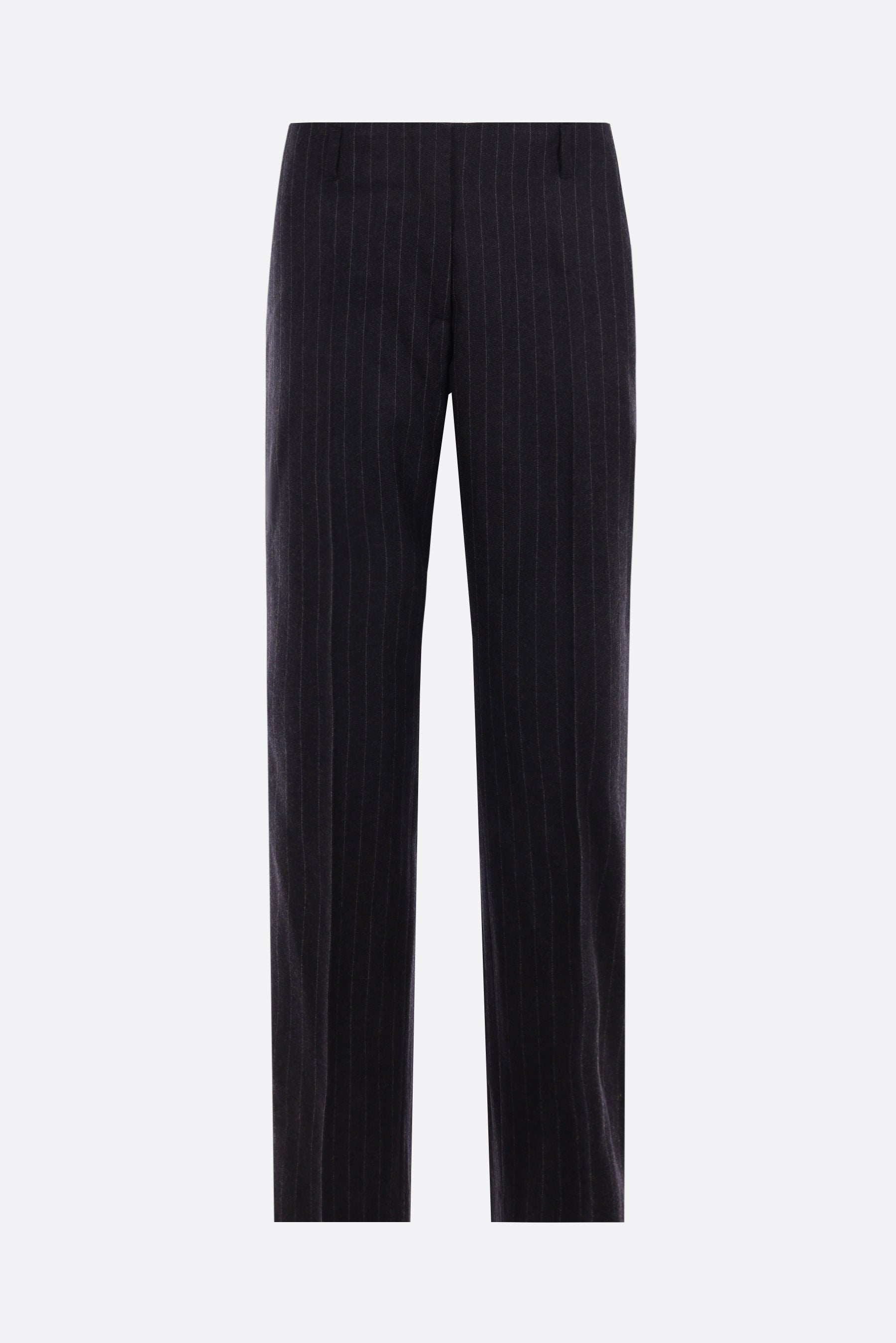 Paola pinstriped wool straight-leg pants