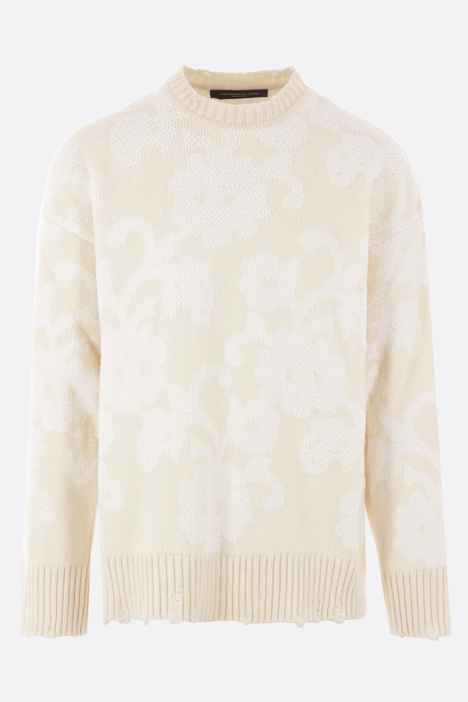 pullover oversize Emilia in misto lana jacquard