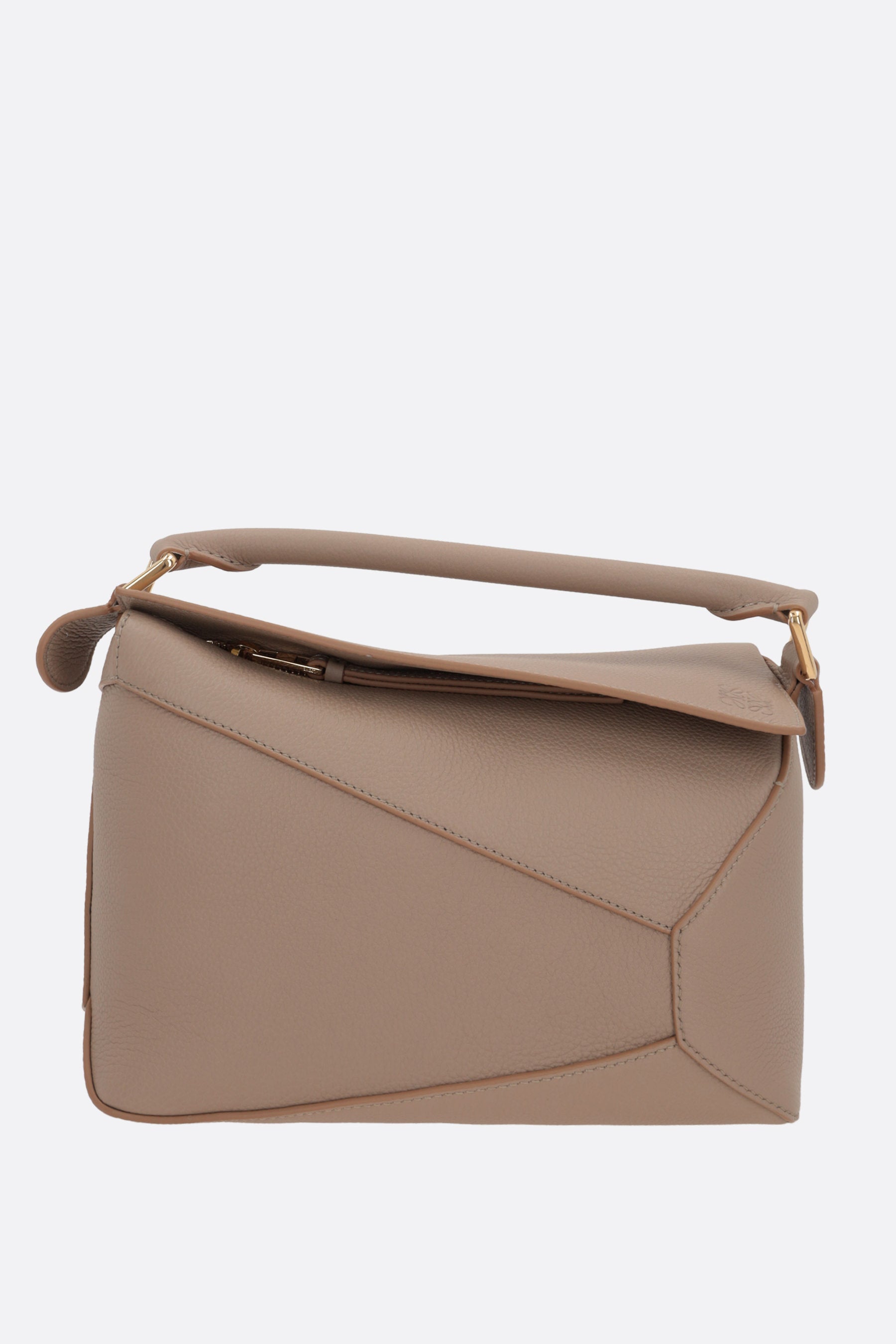 Puzzle small grainy leather handbag