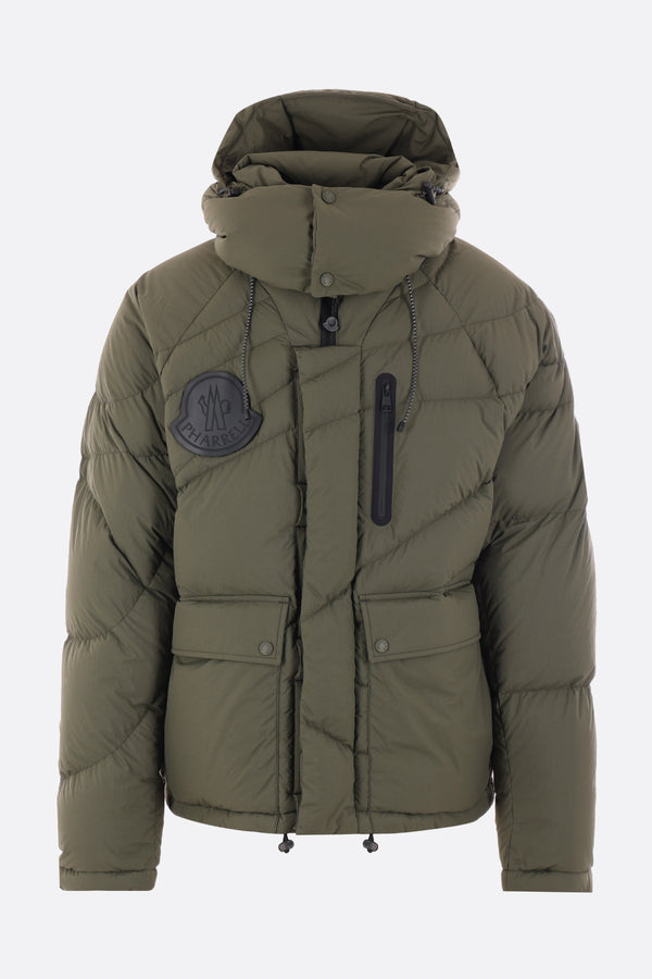 Fieldrush technical fabric down jacket with logo patch