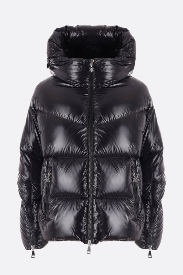 Huppe laqué nylon down jacket