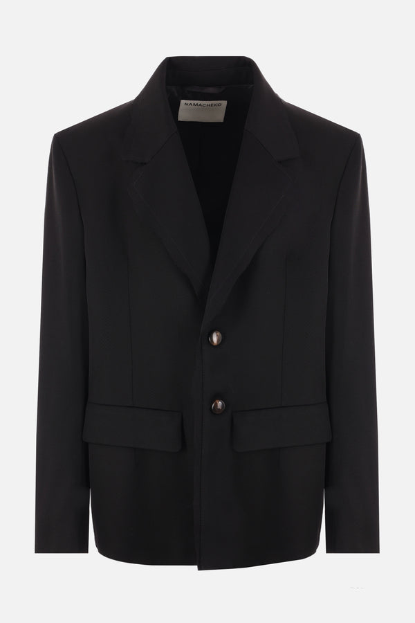 Beche tailoring single-breasted twill jacket