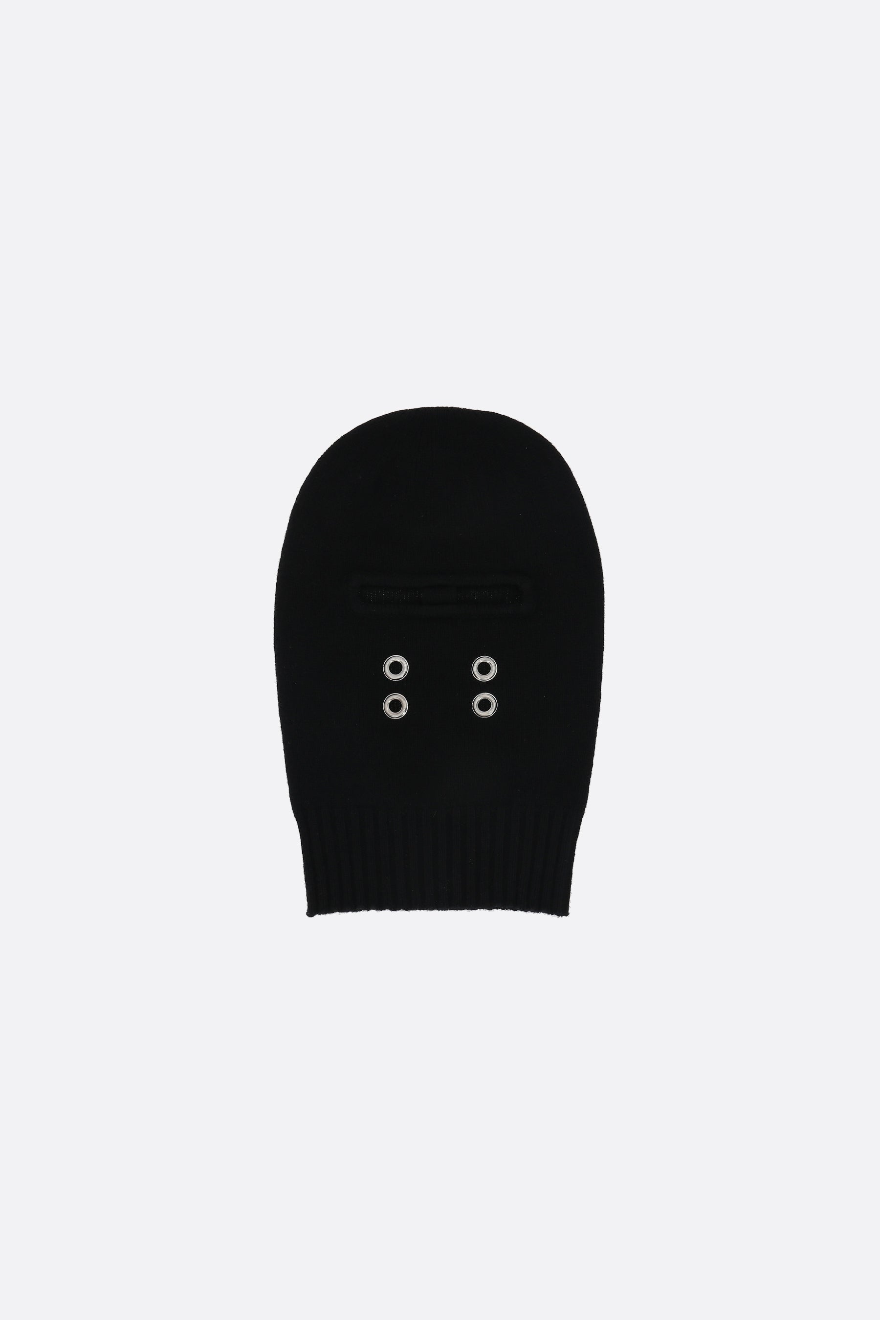 eyelet-detailed cashmere and wool balaclava