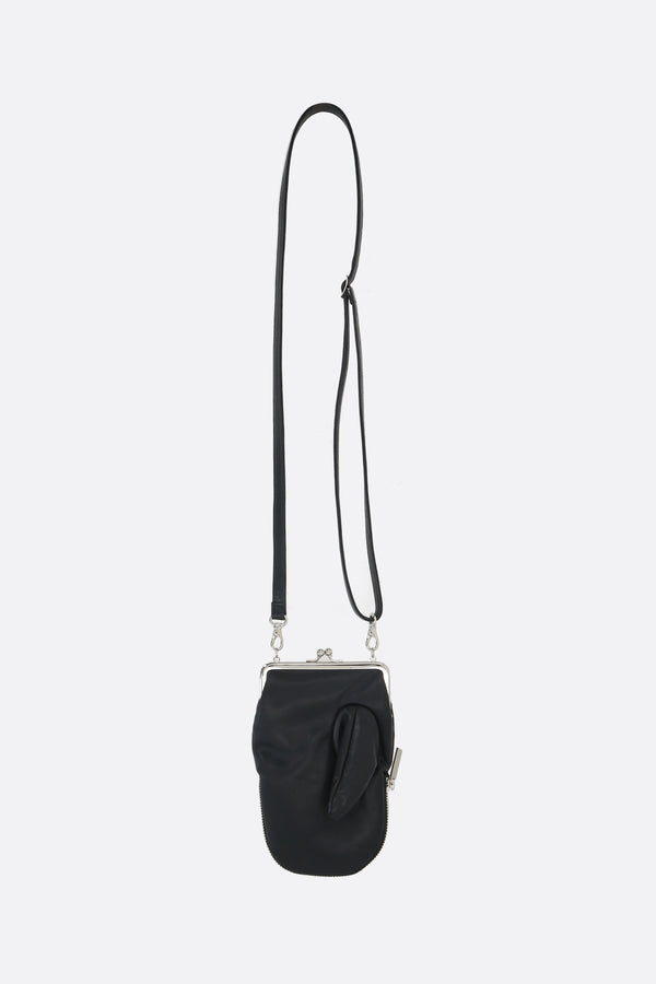 Bag Zipped Black Leather Marina Crossbody Small Side Bag -  Israel