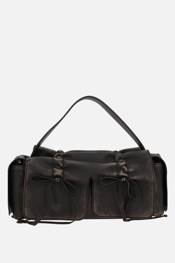 borsa a mano Multipocket in pelle vintage