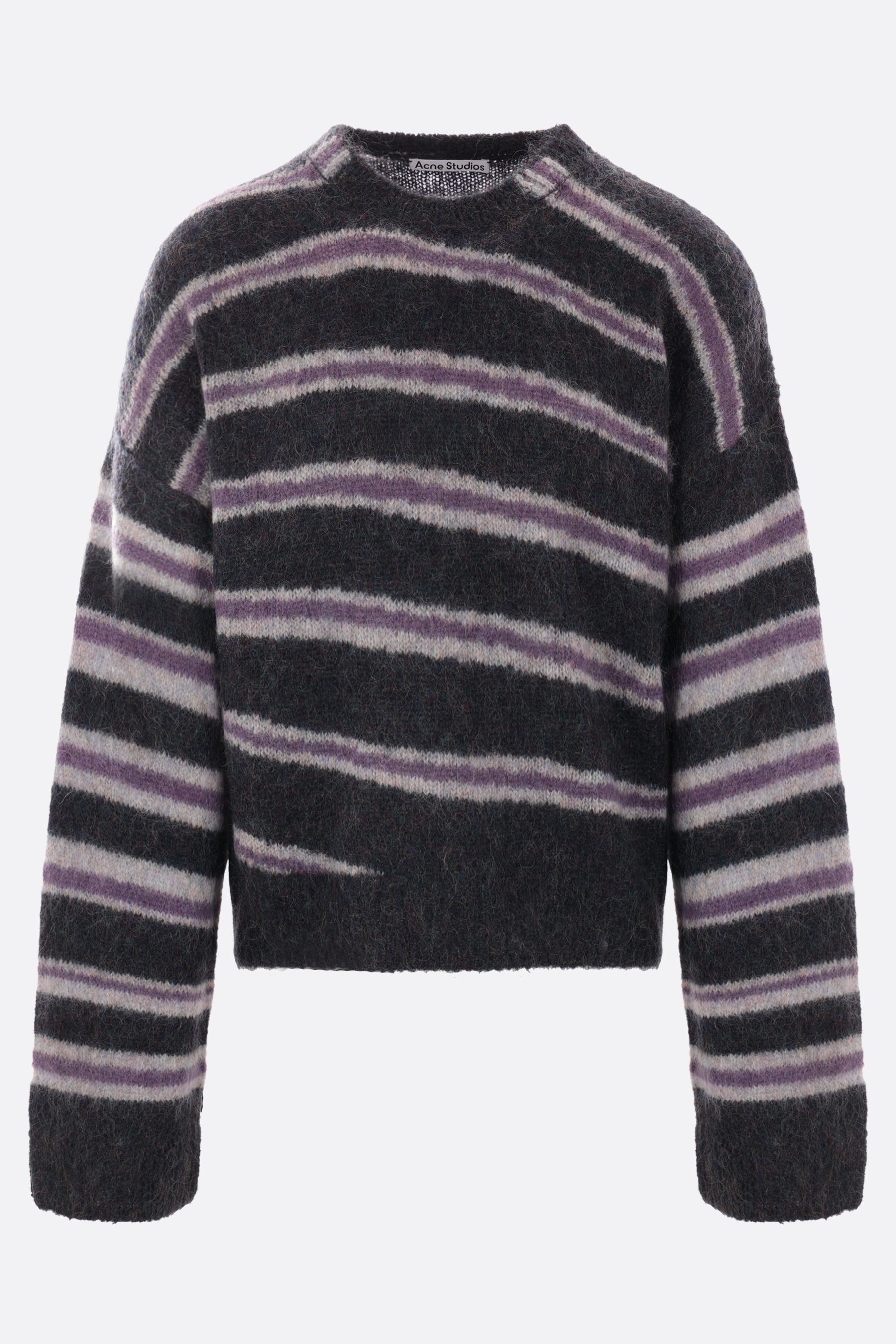 pullover in misto mohair a righe