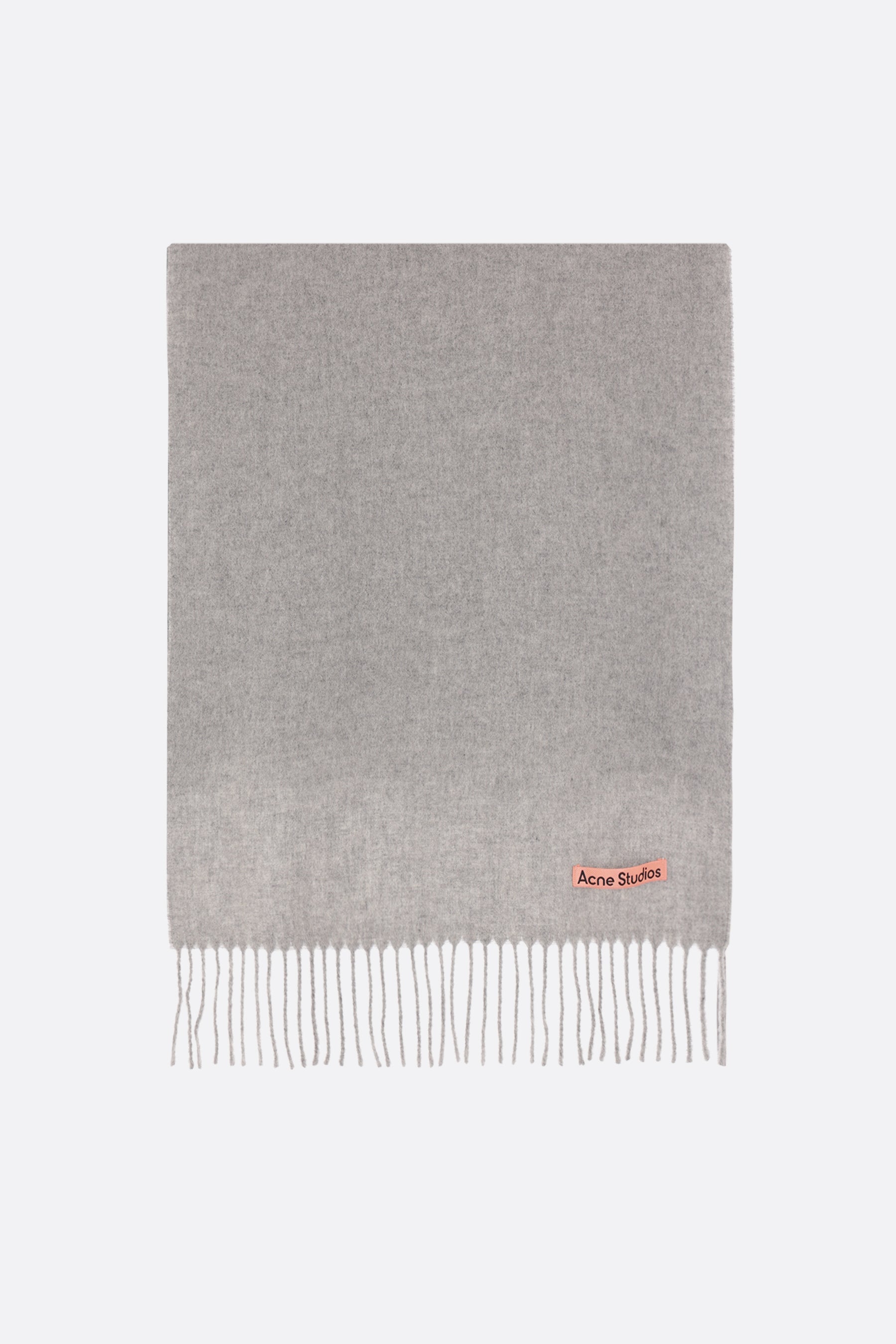 logo label wool scarf